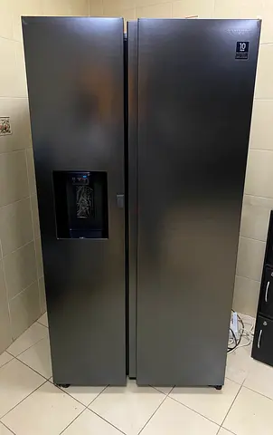 Samsung Side-by-Side Refrigerator Fridge Freezer with Auto Water Dispenser (Matte Black)
