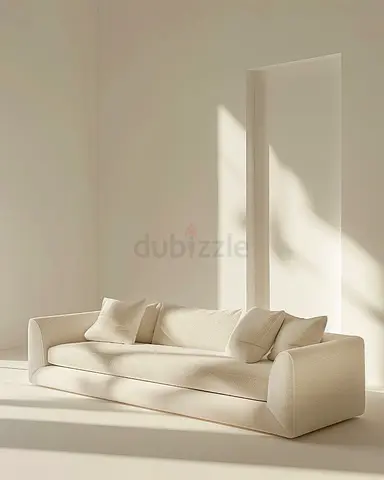 Minimalist Cream 3-Seater Sofa