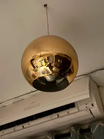 Ikea gold spherical pendant lamp - modern hanging light