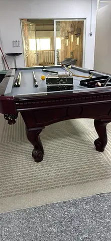 8 feet marble slate top,Pocket drop pool billiards table for sale
