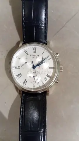 Tissot classic men's chronograph watch with leather strap