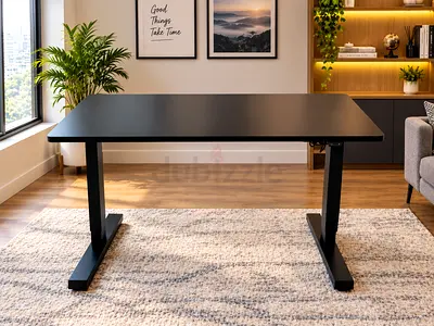 Ikea Adjustable Standing Desk - Black, Modern Rectangular Top