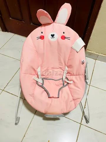 Pink Bunny Baby Bouncer / Rocker - Lightly Used