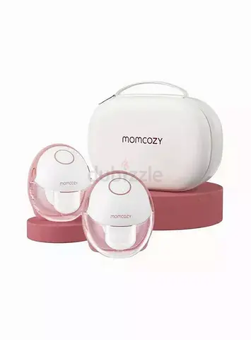 Momcozy Portable Electric Wearable Breast Pump - Compact Travel Case. M6-Maroon
