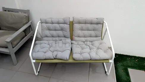 Outdoor Two-Seater Patio Swing / Garden Bench with Cushions