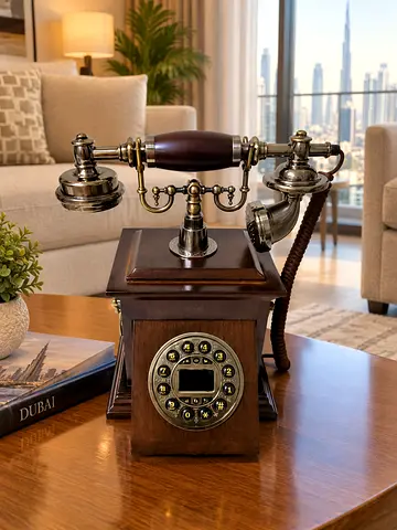Retro antique vintage landphone with folding keypad