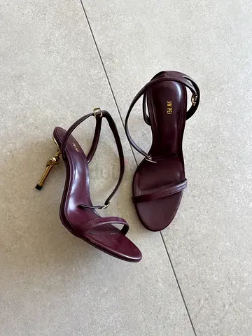 New Maroon JW PEI high-heel sandals, size 37,5
