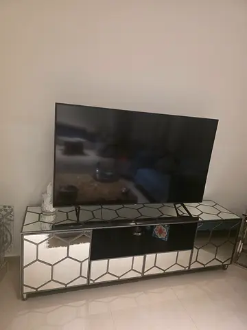 Mirrored Wall-Mount Entertainment Unit / TV Cabinet - Stylish Storage