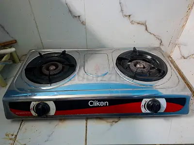 Used Clikon 2-Burner Stainless Gas Stove - Working Condition