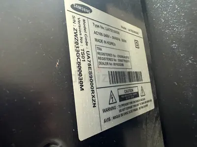 Samsung 75-inch LED TV (Model UA75ES9000RXZN) - Great condition