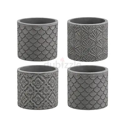 🩶 Mini Gray Pots – Set of 4 | Simple, Stylish & Versatile! 🌿