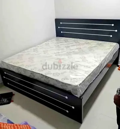 Brand new king size Wooden bed frame with Mattress Available