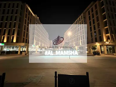 1BHK | 2 Washrooms | AED 46,000 | Al Mamsha | Yearly