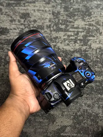 Canon EOS R5 with RF 24-70mm f2.8 L IS Lens — Custom Blue Wrap, Perfect Condition
