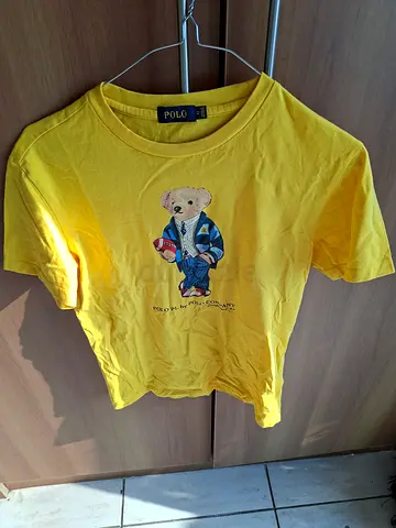Yellow Polo Ralph Lauren Bear T-shirt, size 12 year kids - good condition
