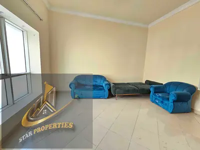 NO DEPOSIT SPECIOUS NICE STUDIO FALT CENTRALISED AC AND GAS FAMILY BUILDING JUST 18K AL NASSRIA