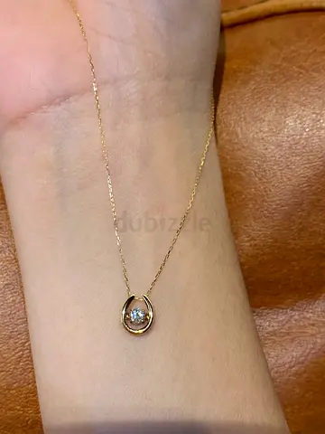 Natural Diamond Necklace In K18 Japan Gold