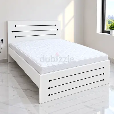 Brand new Queen wooden Bed including mattress good quality queen bed