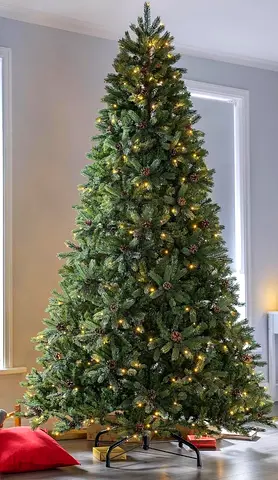6FT Pre-Lit WeRChristmas Spruce Tree – 400 Warm White LEDs Used – Good Condition | Complete