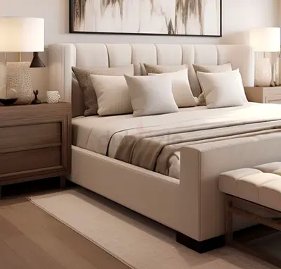 Beige colour 180*200 king size elegant Bed