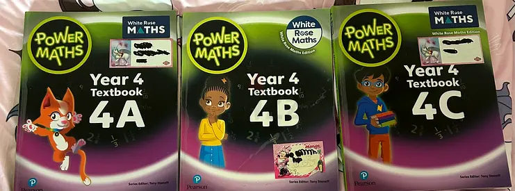 Power math text book and practice books year 4