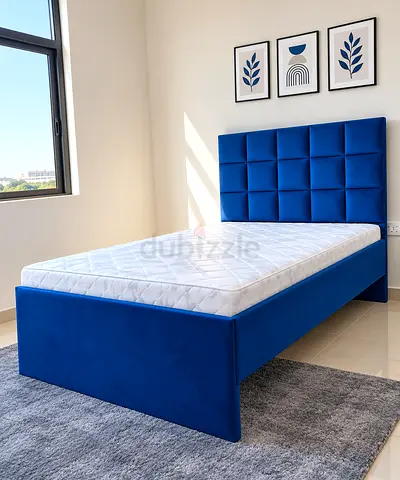 Brand new Twin size Velvet Bed including mattress good quality bed