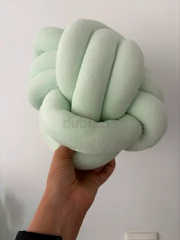 Light Green Knot Cushion / Decorative Pillow - Small