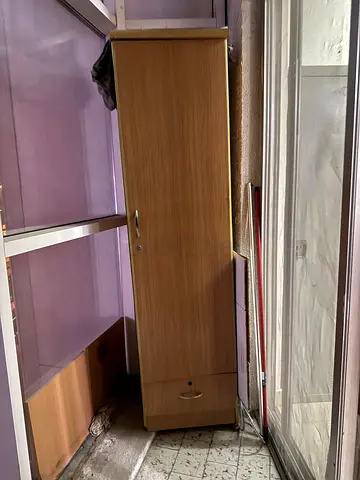 Tall wooden wardrobe / armoire - single door