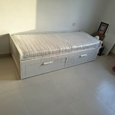 IKEA brimness daybed with 2 big storage drawers and 2 IKEA mattresses