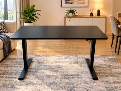Ikea Adjustable Height Black Standing Desk – Modern Work Table