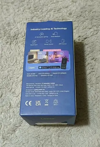 Lepro B3 AI Smart Bulb E27, 1521LM 12W (Replace 100W), Work with Alexa & Google Assistant, MusicSync