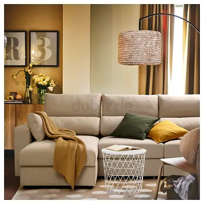 Sofa Cum bed beige With Storage Ikea New