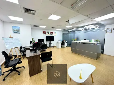 FULLY FURNISHED 650 SQ FT OFFICE FOR RENT | 1 MIN FROM AL QIYADAH METRO | READY-TO-MOVE OFFICE