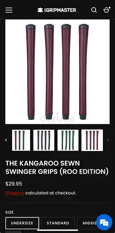3 red undersize Roo Golfgrips brand new