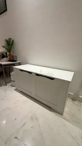 HzuaNeri Large White Storage Chest / Bench