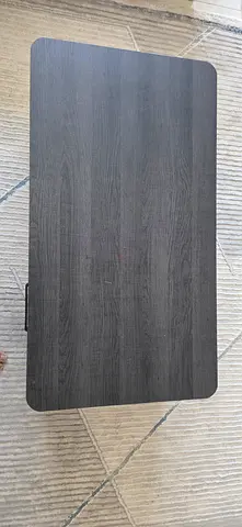 Dark Wood Rectangular Coffee Table - Compact, Good Condition