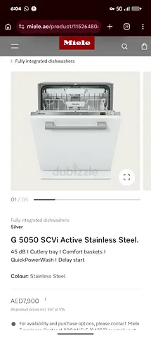 Miele dishwasher  G 5050 SCVI ACTIVE DISHWASHER BRAND NEW WITH CATALOG BOOK.