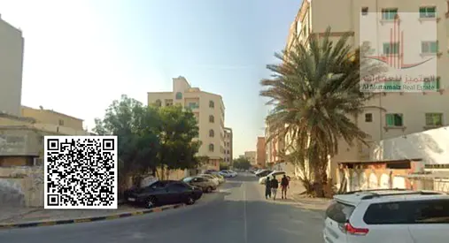 Residential/investment plot for sale in Ajman, Al Nuaimiya 2. Zoning: Ground + 4 floors. Area: 334
