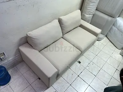 Comfy 2-Seater Beige Fabric Sofa bed ikea vimle