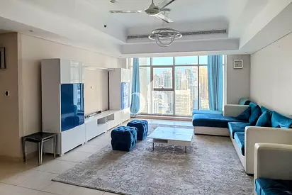 High Floor | Furnished | Maids Room | 3 Parkings.