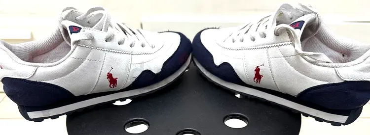 Ralph Lauren Polo white & navy casual sneakers, used, size: Euro -38, UK -5