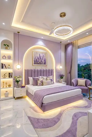 Brand New Light purple color 180*200 king size bed