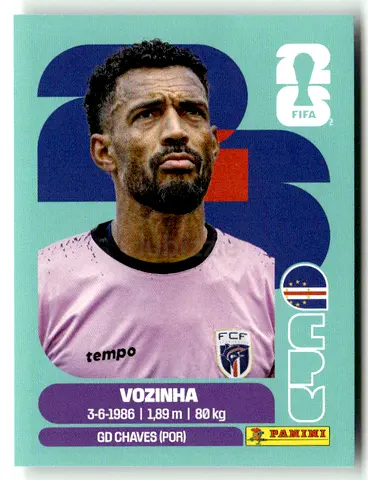 Panini World Cup Sticker/Card - Vozinha (Cape Verde) - Collectible