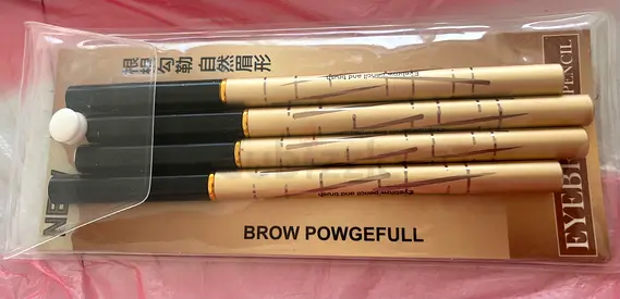 4 Light & Dark Brown Eyebrow Pencil and Brush