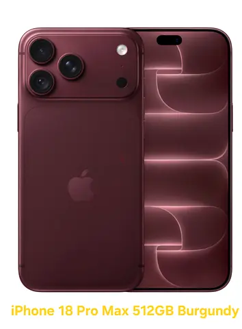 iPhone 18 Pro Max 512GB Burgundy (unlocked) - Mint Condition