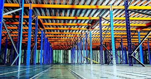 Heavy-Duty Used Warehouse Mezzanine & Racking System — Double Your Floor Space