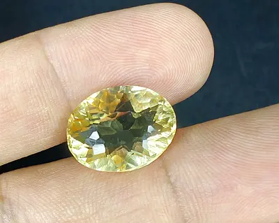 11.30 Ct Natural Citrine 💛 | HGL Certified | Untreated | Oval Cut | Dubai