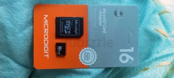 MicroDigit 16GB microSD card with adapter - unused packaging