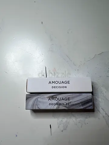Amouage Decision and Decision 42 perfume set (two boxed vials) - authentic