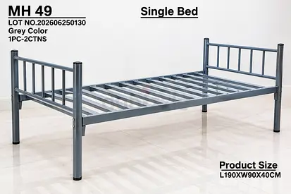 Brand new single silver steel Bed frame good quality bed frame